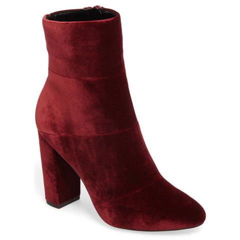 dark red suede boots