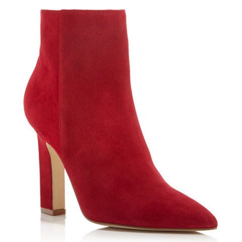 red bootie shoes