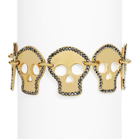 baublebar gold skull crystal bracelet