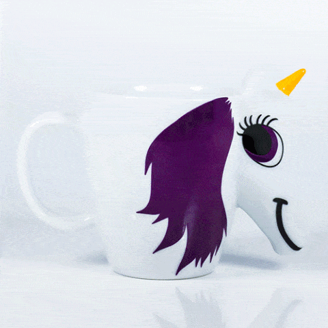 unicorn color changing mug