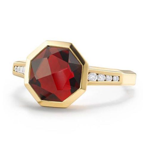 david yurman gold diamond octagon ring