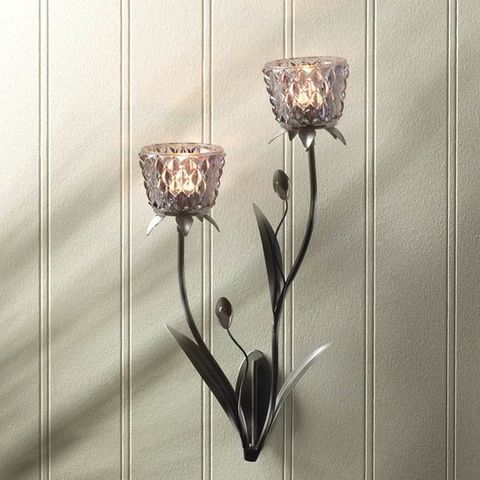 Zingz & Thingz Iron and Glass Sconce