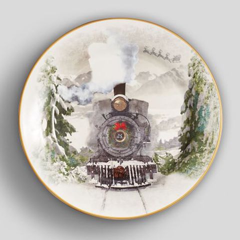 Pottery Barn Nostalgic Train Salad Plate Set