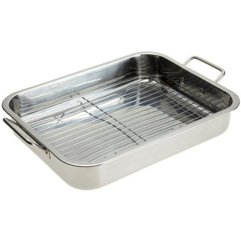 Imperial Home Stainless Steel 16" Roasting Pan with Rack