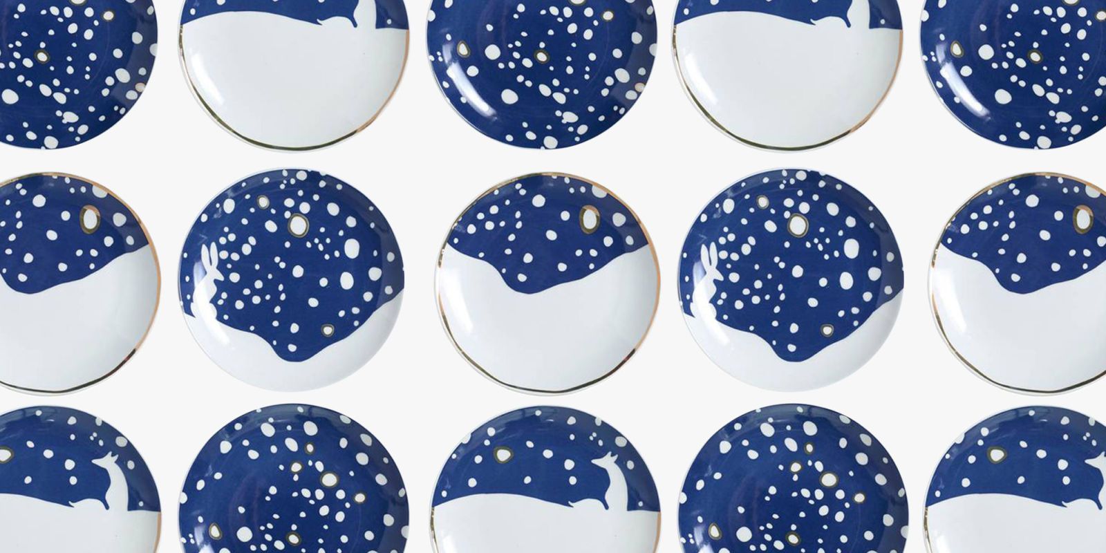 Blue 2024 christmas dishes