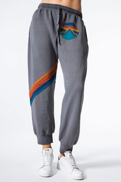 sweatpants with logo on front