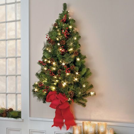 Improvements Classic Christmas Pre-Lit Wall Tree