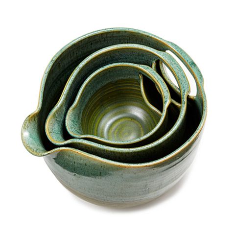 earthenware, Green, Pottery, Bowl, Serveware, Ceramic, Tableware, Mixing bowl, Dishware, Crock, 