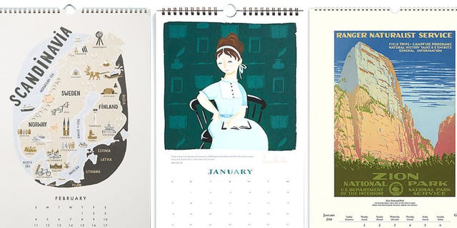 10 Cute Wall Calendars for Your Office - Monthly Wall Calendars for 2018