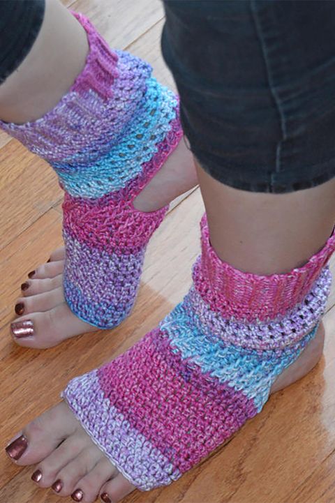 Leg, Wool, Pink, Crochet, Toe, Ankle, Foot, Sock, Knitting, Purple, 