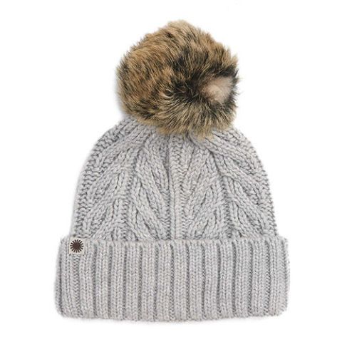 ugg hat with fur pom pom