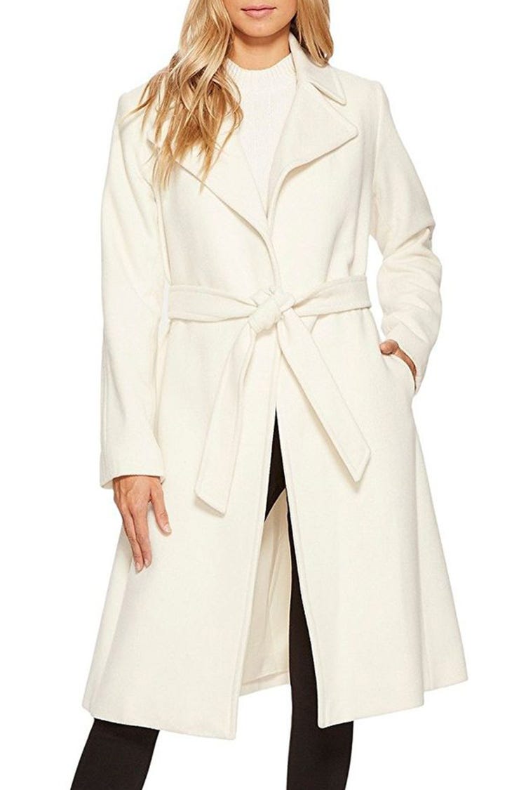 long cream coat h&m