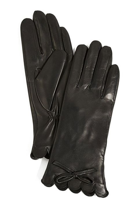 kate spade leather bow gloves
