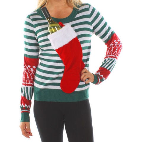 christmas sweater with drink holder