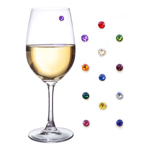 Set of 6 Cute Kitty Glass Identifiers Simply Charmed Cat Wine Charms or Drink Glass Markers Great Birthday or Hostess Gift for Cat Lovers Magnetic 