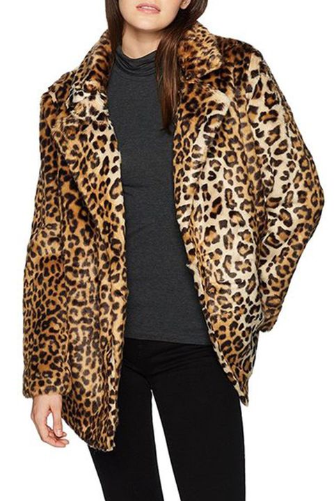 JOA leopard faux fur coat