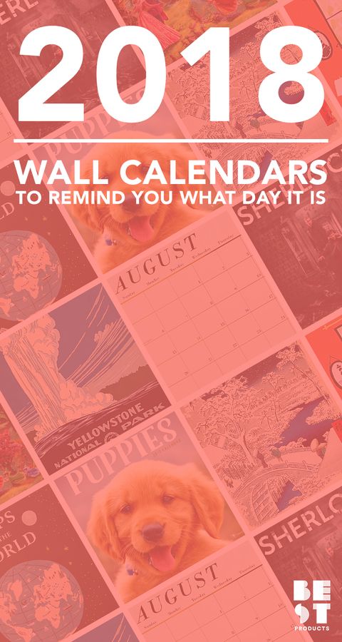 2018 wall calendars
