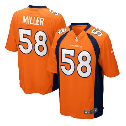 Buy the NFL Men Orange Von Miller Jersey L