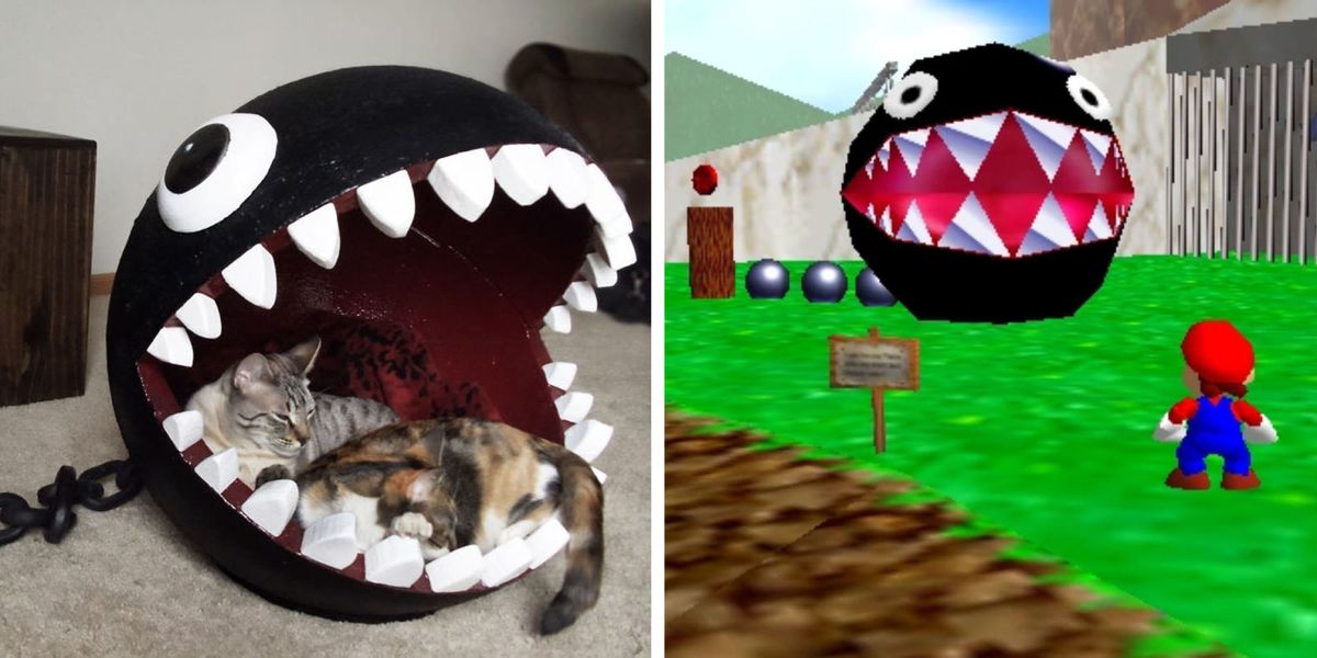 Super Mario Chain chomp Cat Bed