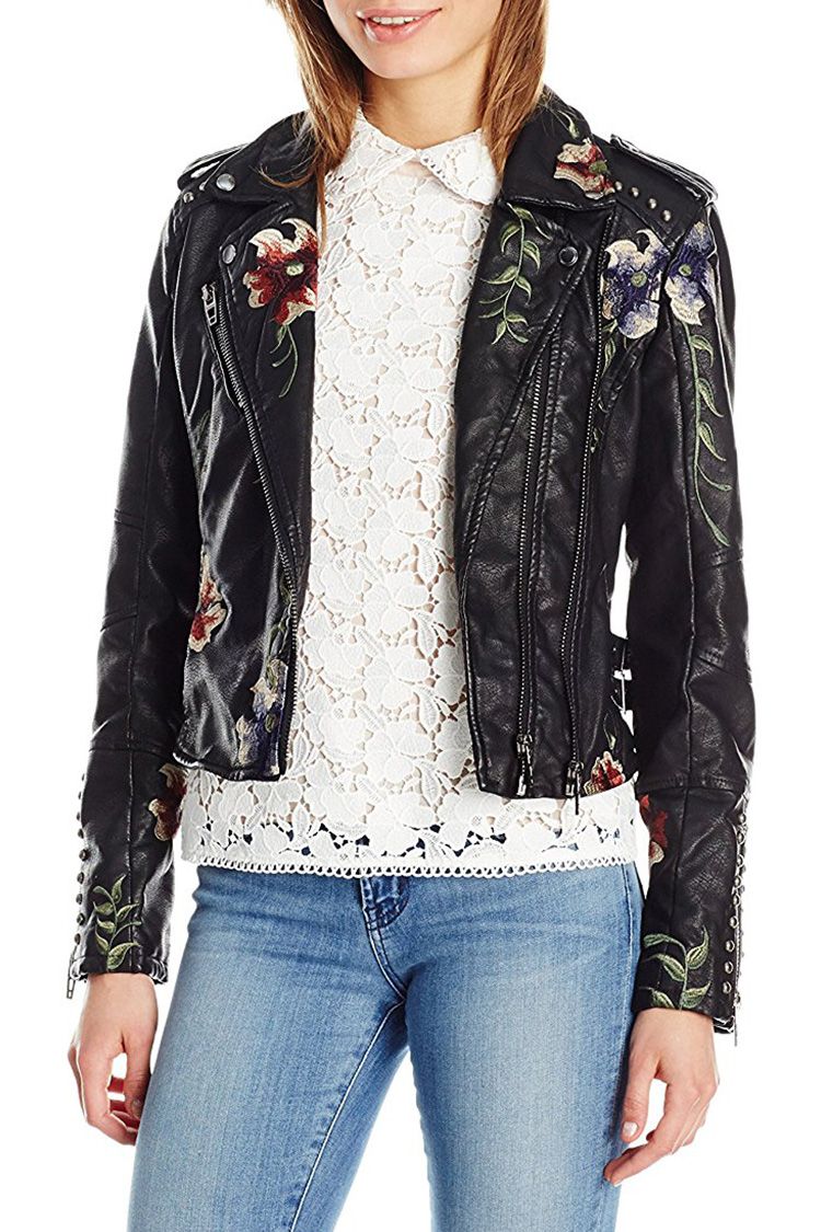 10 Cute Leather Moto Jackets for Spring 2018 - Womens Faux & Leather