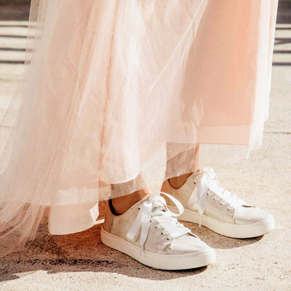 Wedding on sale sneakers wedge