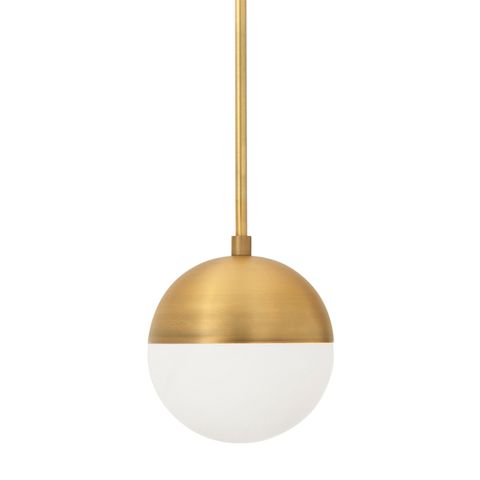 Powell Pendant with Hooded White Globe