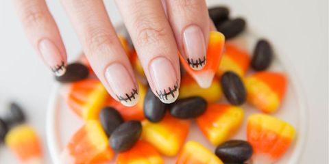 nail art halloween french zombie how to
