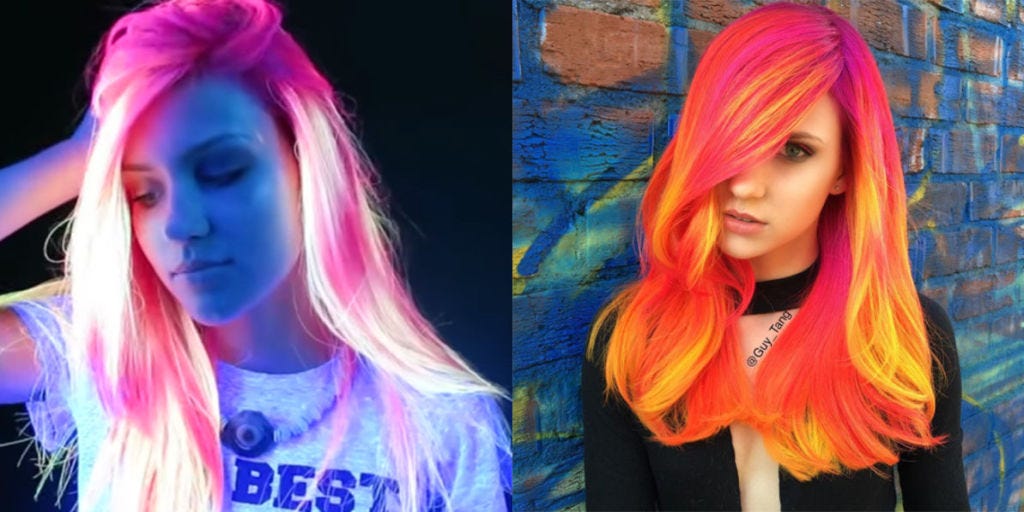 #Glowhair: i capelli fluo che illuminano la notte