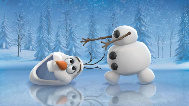 Winter, Snow, Snowman, Toy, Freezing, Fictional character, Conifer, Animation, Ice cap, Love, 