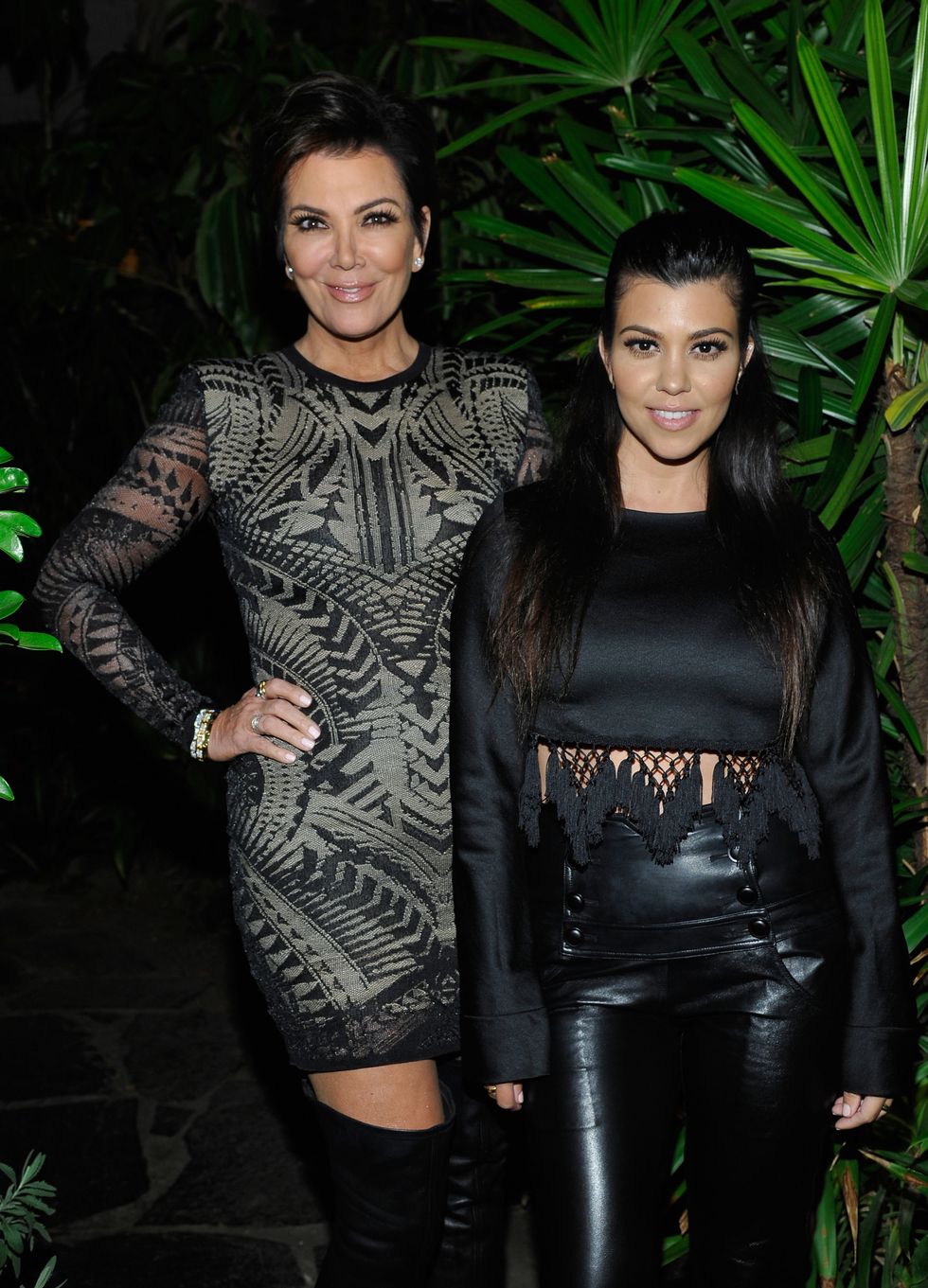 LOS ANGELES, CA - APRIL 23:  TV personalities Kris Jenner (L) and Kourtney Kardashian attend Opening Ceremony and Calvin Klein Jeans' celebration launch of the #mycalvins Denim Series with special guest Kendall Jenner at Chateau Marmont on April 23, 2015 in Los Angeles, California.  (Photo by John Sciulli/Getty Images for Calvin Klein)