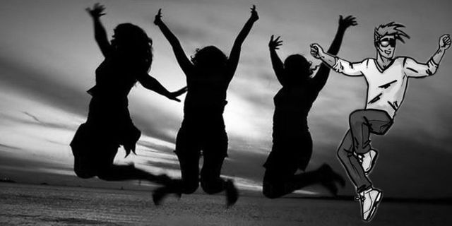 People, Fun, Human body, Happy, Rejoicing, People in nature, Friendship, Gesture, Exercise, Silhouette, 
