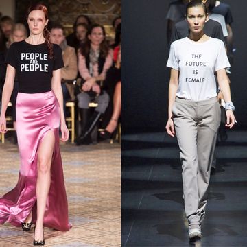 Maria Grazia Chiuri da Dior ha dato il via al trend delle t-shirt personalizzate con frasi e messaggi speciali, e New York segue a ruota anche per il prossimo autunno inverno 2017 2018.