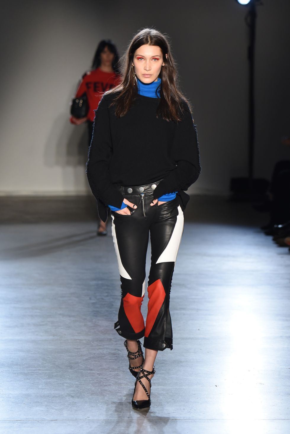 NEW YORK, NY - FEBRUARY 13:  Model Bella Hadid walks the runway at the Zagdig & Voltaire fashion show during New York Fashion Week at Skylight Modern on February 13, 2017 in New York City.  (Photo by Albert Urso/Getty Images)