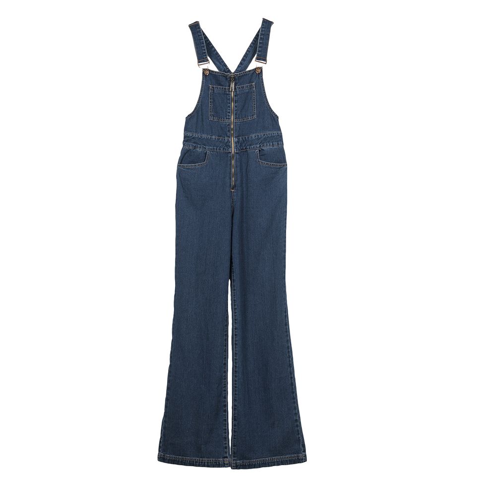 Denim, Clothing, Jeans, One-piece garment, Dress, Overall, Textile, Pocket, Day dress, Trousers, 