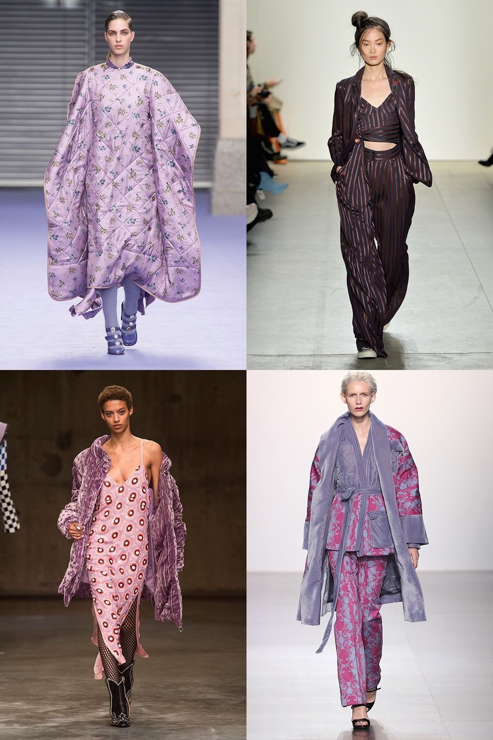 Clothing, Sleeve, Pattern, Textile, Purple, Style, Street fashion, Fashion, Neck, Fashion model, 