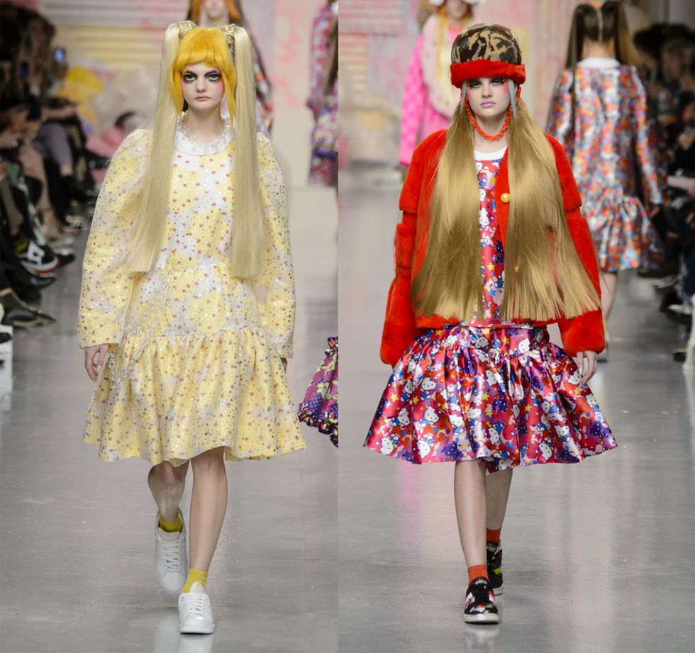 Dalla London Fashion Week cresce la tendenza del C'era una Volta: una moda immaginifica e surreale ispirata dalle favole per bambine e dai personaggi che abbiamo amato (e che forse amiamo ancora) come unicorni, Mio Mini Pony e Hello Kitty. Non manca neppure la tuta pigiama e la mantella trapuntata a fiori, calda e soffice come una copertina da divano. Più cosy di così!