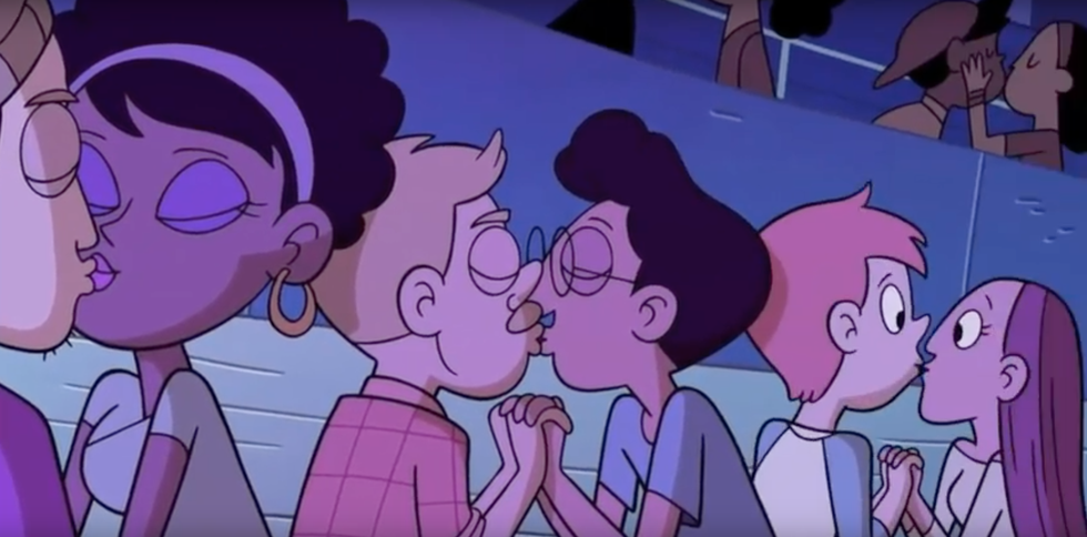 cartone disney bacio persone stesso sesso