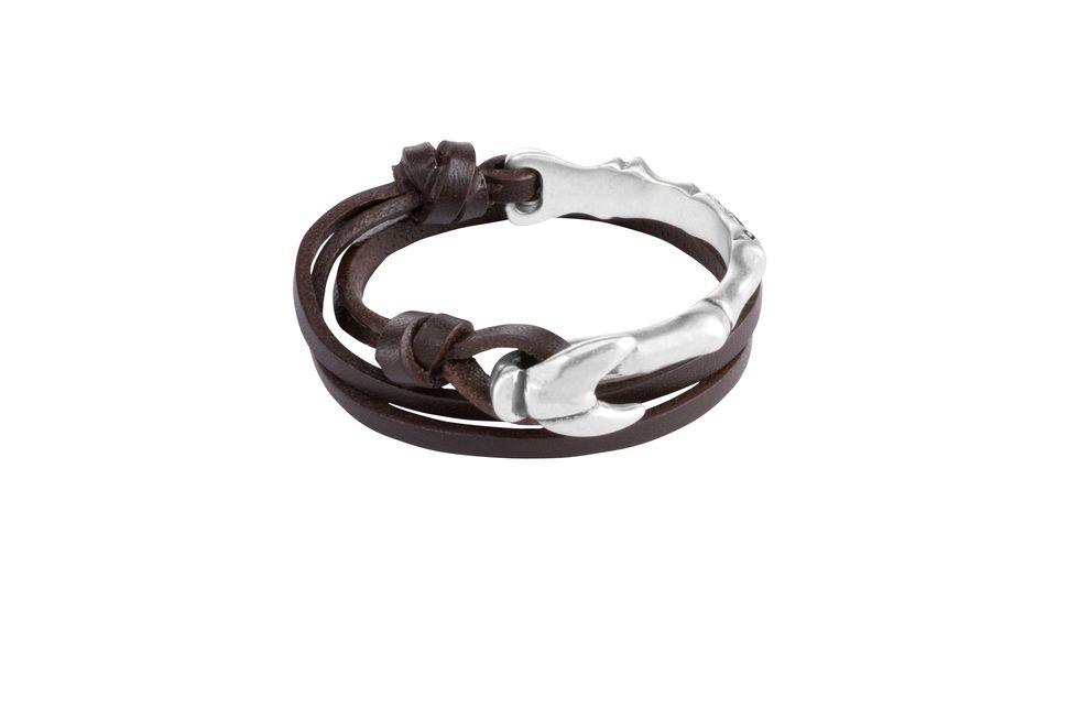 Bracelet, Fashion accessory, Jewellery, Leather, Silver, Metal, 
