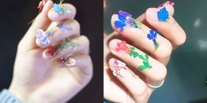nail art fiori secchi instagram