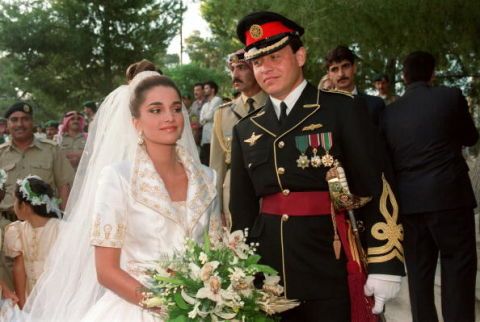 <p>Queen Rania of Jordan was a successful marketing professional and worked for amazing companies like Apple and Citibank. She attended a party that was held by then Prince Abdullah II's sister and the rest is history. They married in 1993.</p>