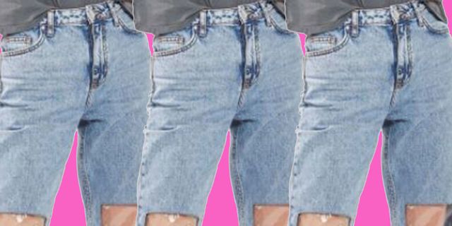 jeans topshop con le ginocchia trasparenti