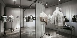 Display case, Black-and-white, Boutique, Room, Interior design, Building, Photography, Space, Style, Art, 