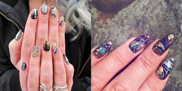 geode nail unghie cristalli semipreziosi instagram