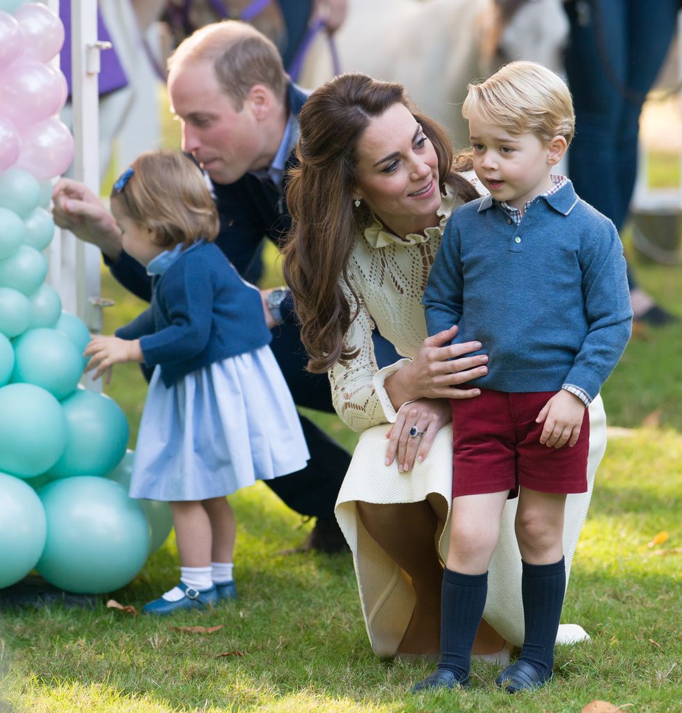 I duchi Kate e Willian con i figli George e Charlotte