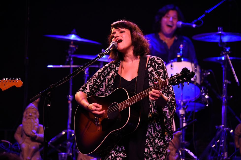 LOS ANGELES, CA - SEPTEMBER 28:  Singer Norah Jones performs at theThe Best Fest Presents GEORGE FEST An Evening To Celebrate The Music Of George Harrison at The Fonda Theatre on September 28, 2014 in Los Angeles, California.  (Photo by Frazer Harrison/Getty Images)