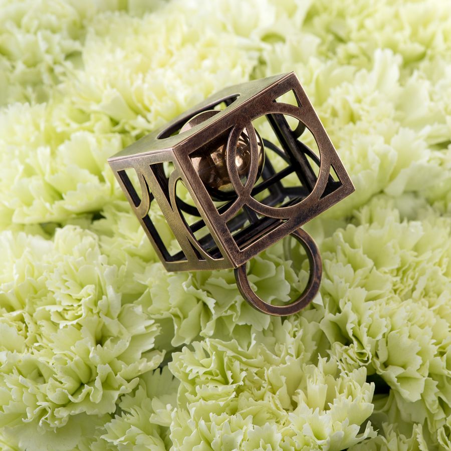 Green, Font, Ring, Fashion accessory, Engagement ring, Plant, Jewellery, Metal, Logo, Rectangle, 