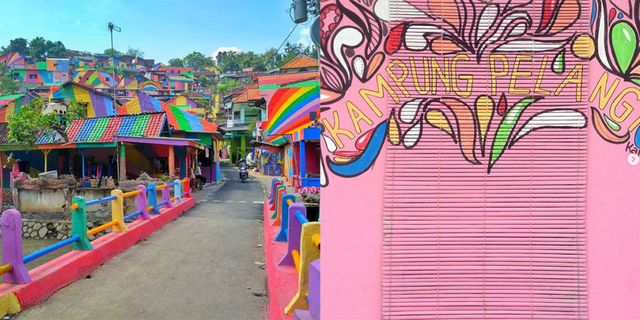 villaggio indonesiano colori arcobaleno instagram