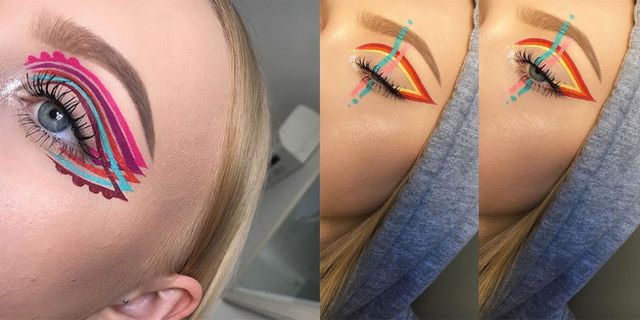 eyeliner 3d arcobaleno instagram