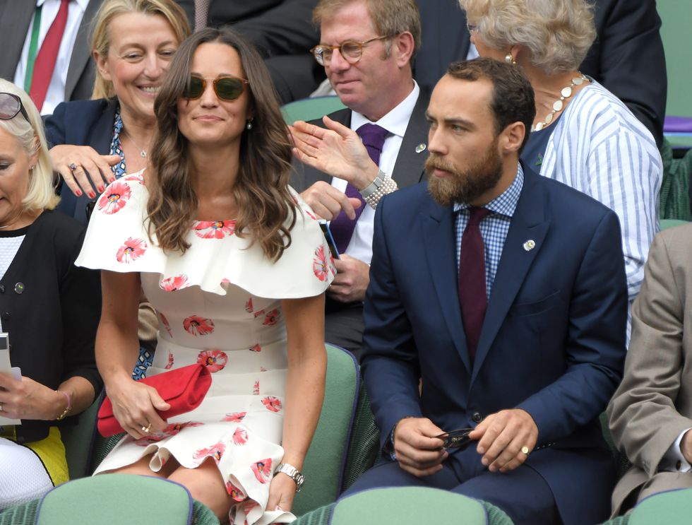 LONDON, ENGLAND - JUNE 27:  Pippa Middleton and James Middleton attend day one of the Wimbledon Tennis Championships at Wimbledon on June 27, 2016 in London, England.  (Photo by Karwai Tang/WireImage)