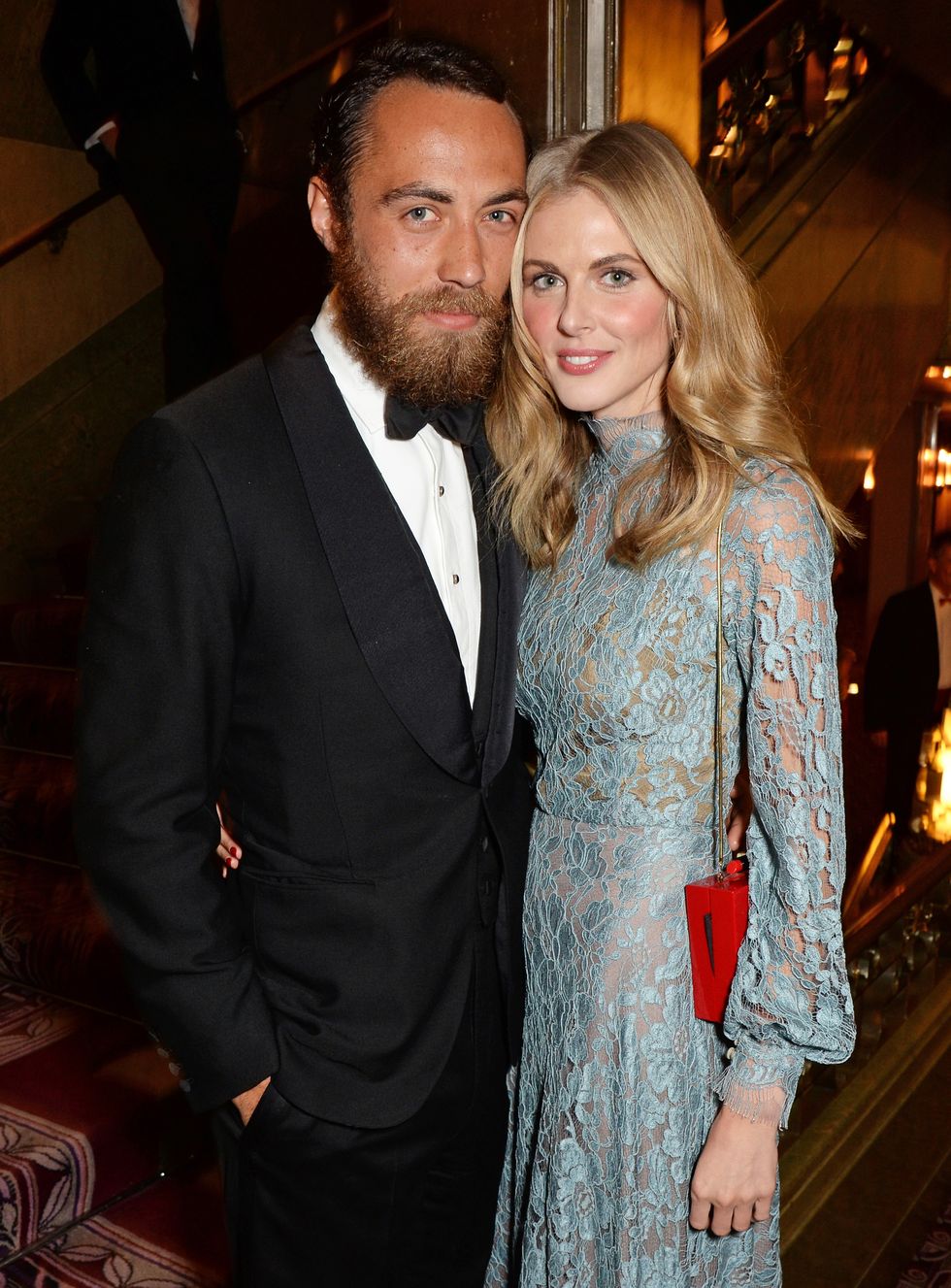 LONDON, ENGLAND - FEBRUARY 10:  James Middleton (L) and Donna Air attend the inaugural Roll Out The Red Ball in aid of the British Heart Foundation at The Park Lane Hotel on February 10, 2015 in London, England.  (Photo by David M. Benett/Getty Images)